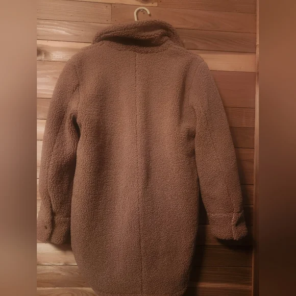 French Connection Tan Teddy Jacket/shacket Size Small - Picture 5 of 5
